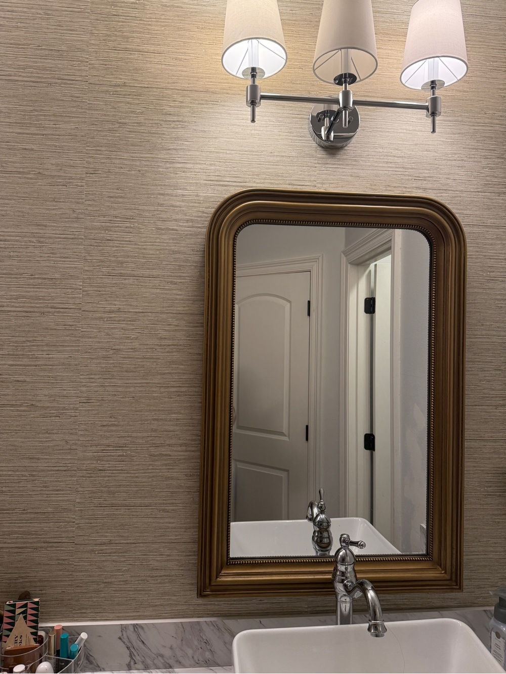 York Faux Grasscloth Wallpaper-Tan
